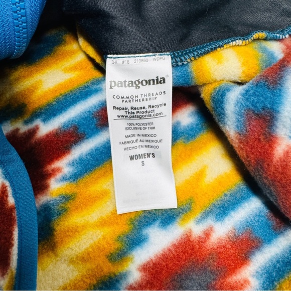 Patagonia Synchilla Aztec print Colorful Patterned Women's Vest size S - Picture 9 of 10